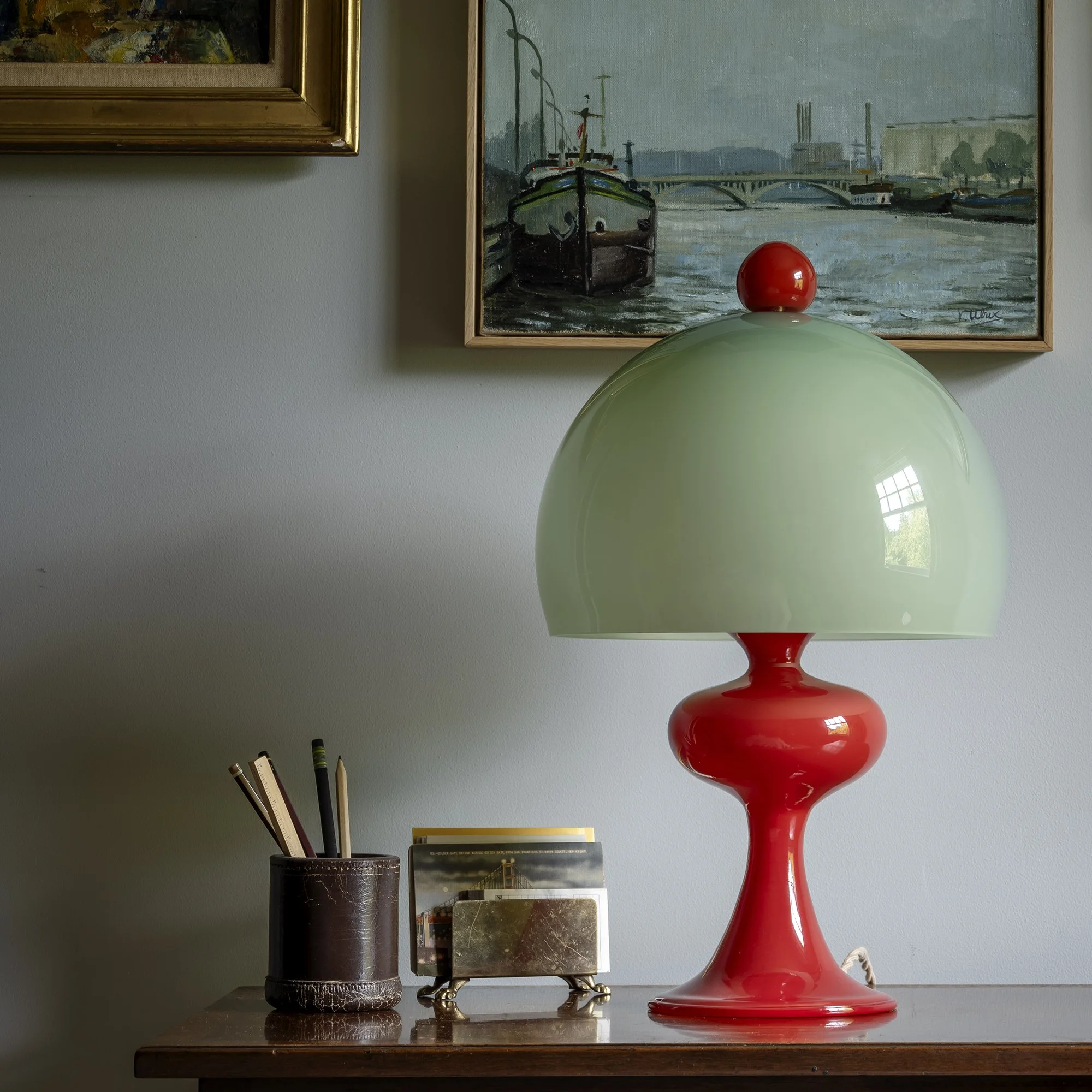 JH Bobine Glass Lamp in Tomato — Jessica Helgerson Interior Design